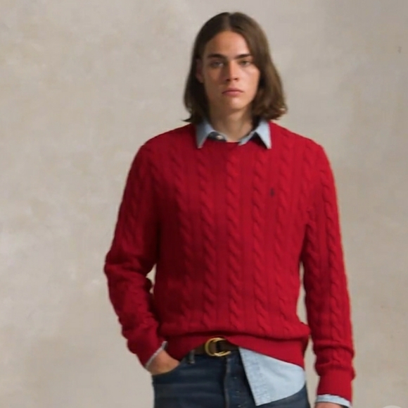 NWT Polo Ralph Lauren Crewneck Sweater -Red